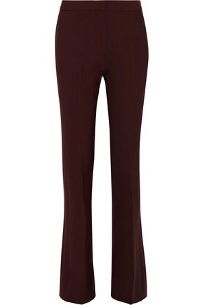 Victoria Victoria Beckham Victoria, Victoria Beckham Woman Stretch-cady Bootcut Trousers Burgundy