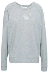 Iro Woman Distressed French Cotton-terry Sweatshirt Light Gray In Light Gray