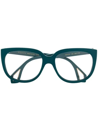 Gucci Double-framed Glasses In Blue