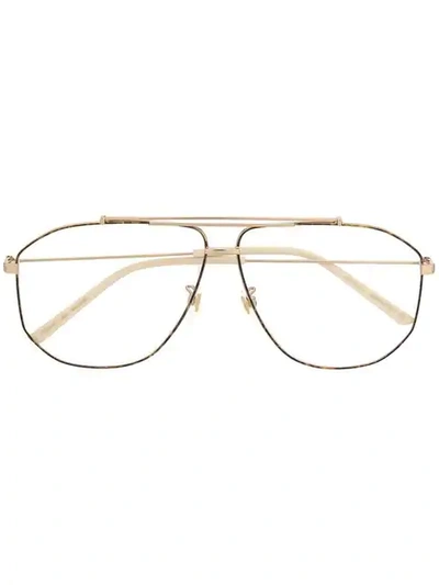 Gucci Aviator Glasses In Gold