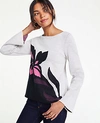 ANN TAYLOR FLORAL JACQUARD SWEATER,497210