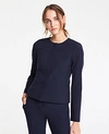 ANN TAYLOR THE CREWNECK JACKET IN SEASONLESS STRETCH,490419