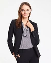 ANN TAYLOR THE PETITE LONG TWO-BUTTON BLAZER IN SEASONLESS STRETCH,492677