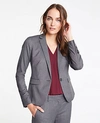 ANN TAYLOR THE TALL ONE-BUTTON BLAZER IN SHARKSKIN,495976