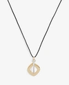 ANN TAYLOR MIXED METAL GEO PENDANT NECKLACE,497077