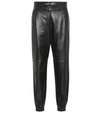 SAINT LAURENT HIGH-RISE LEATHER PANTS,P00356525