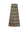 GUCCI TARTAN WOOL MAXI SKIRT,P00364605