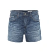 Ag Hailey High-rise Denim Shorts In Blue