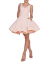 Mac Duggal Sleeveless V-neck Fit-and-flare Dress W/ Dramatic Skirt In Blush