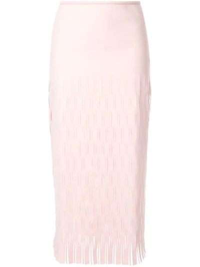 Dion Lee Shadow Perforated Skirt In Pink