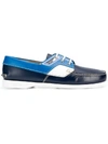 PRADA LACE UP BOAT SHOES,10823428