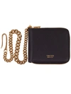 Tom Ford Men's Leather Chain Wallet In Black