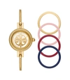Tory Burch Reva Bangle Watch Gift Set, Gold-tone Stainless Steel/multi-color, 29 Mm