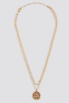 NA-KD CHAINED COIN PENDANT NECKLACE - GOLD