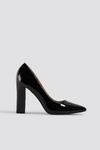 RAID Zia Block Heel Court Pumps Black