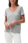 Michael Stars Skyler Relaxed V-neck Tee In Htr. Grey