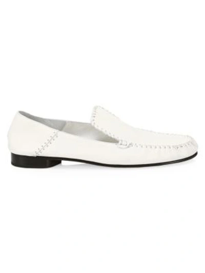 3.1 Phillip Lim / フィリップ リム Nadia Whipstitched Textured-leather Loafers In Ivory