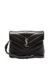 Saint Laurent Toy Loulou Calfskin Leather Crossbody Bag In Nero