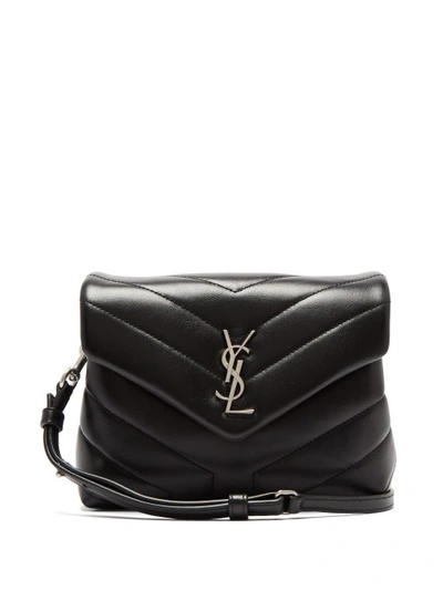 Saint Laurent Toy Loulou Calfskin Leather Crossbody Bag In Nero