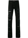 PHILIPP PLEIN RIPPED DETAILED JEANS