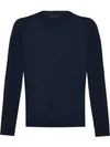 Prada Stretch Cotton-jersey T-shirt In Blue