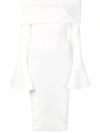 Solace London White Mori Midi Dress