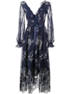 MARCHESA NOTTE FLORAL EMBROIDERED MAXI DRESS