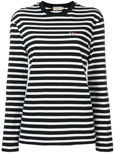 Maison Kitsuné Maison Kitsun Womens Multicolor Cotton T-shirt In Black