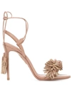 AQUAZZURA AQUAZZURA WILD CRYSTAL 105 SANDALS - 粉色