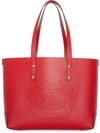 BURBERRY Small Embossed Crest Leather Tote