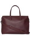 BURBERRY BURBERRY SOFT LEATHER HOLDALL - PURPLE