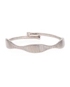 ALBERTO MILANI VIA BAGUTTA 18K WHITE GOLD TUBOGAS BYPASS FLEX BANGLE,PROD217780114