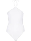 OSEREE WHITE MAILLOT HALTERNECK SWIMSUIT