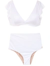 Brigitte Plain Bikini Set In White