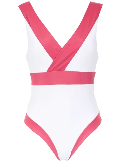 Brigitte Panelled Swimsuit In Pink