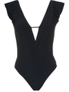 Brigitte Plain Swimsuit In Black