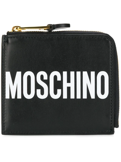 Moschino All Around Zipped Wallet In Black