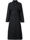 PRADA BELTED BUTTON TRENCH COAT