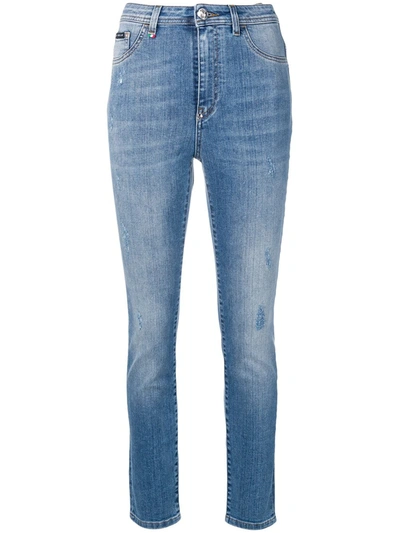Philipp Plein High-waisted Skinny Jeans In Blue
