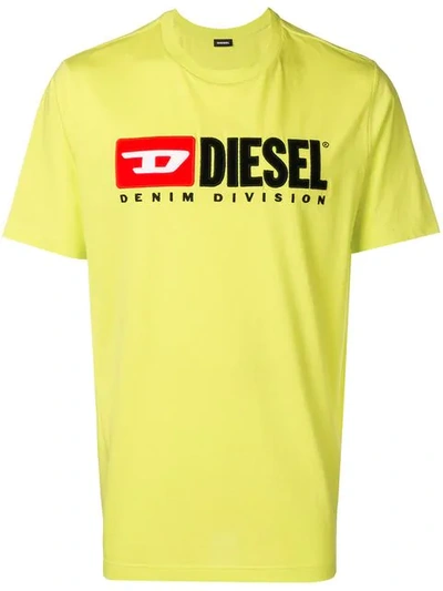 Diesel T-shirt Mit 90er-logo In Yellow