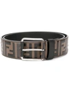 FENDI FENDI FF BUCKLE BELT - 棕色