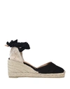Castaã±er Castañer Woman Espadrilles Black Size 6 Textile Fibers In Black