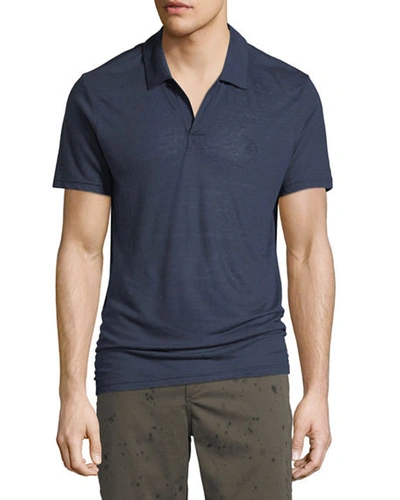 Vilebrequin Embroidered Terry Polo Shirt In Purple