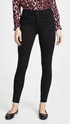 L Agence Margot High-rise Sateen Skinny Jeans In Noir