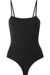 Atm Anthony Thomas Melillo Stretch-pima Cotton Jersey Thong Bodysuit In Black