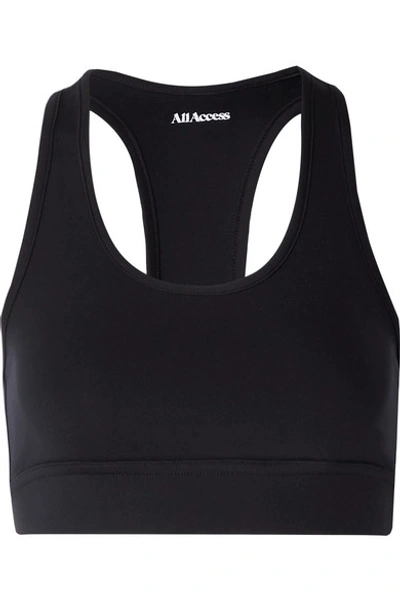 All Access Front Row Stretch Sports Bra In Black