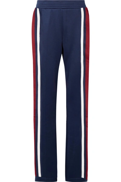 All Access Zeppelin Striped Stretch-jersey Track Trousers In Navy