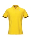 K-way Vincent Contrast Stretch Polo In Yellow