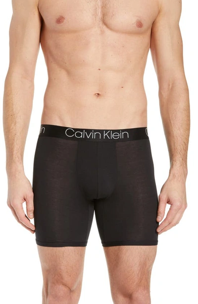 Calvin Klein Ultrasoft Stretch Modal Boxer Briefs In Black