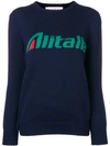 Alberta Ferretti X Alitalia For Fwrd Logo Sweatshirt In Blue